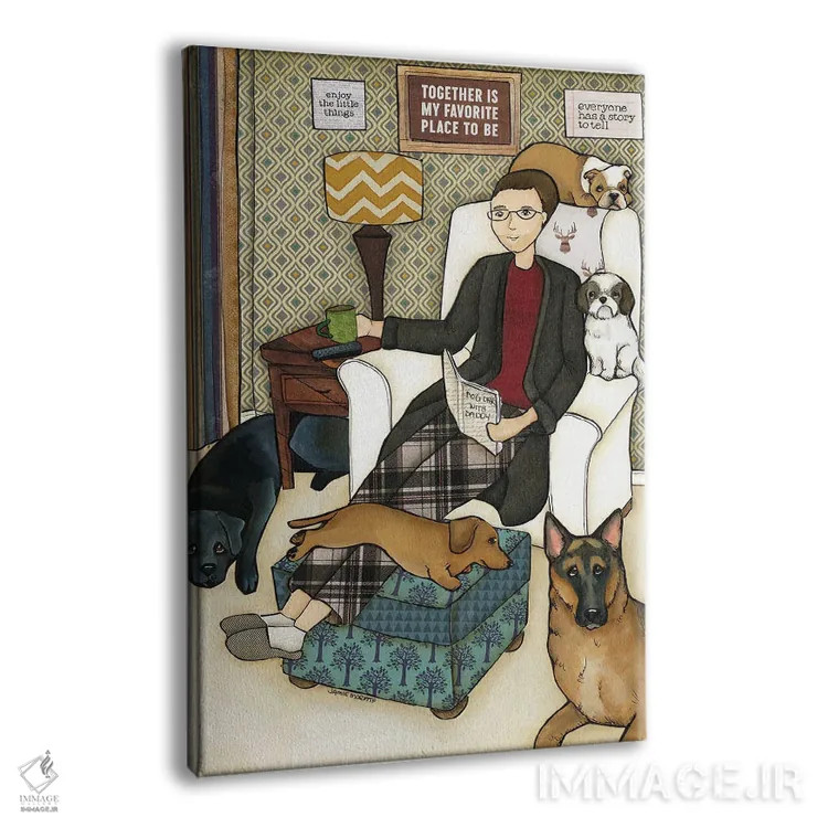 تابلو دکوراتیو با هم اثر جیمی موراث - نمای پرسپکتیو محصول