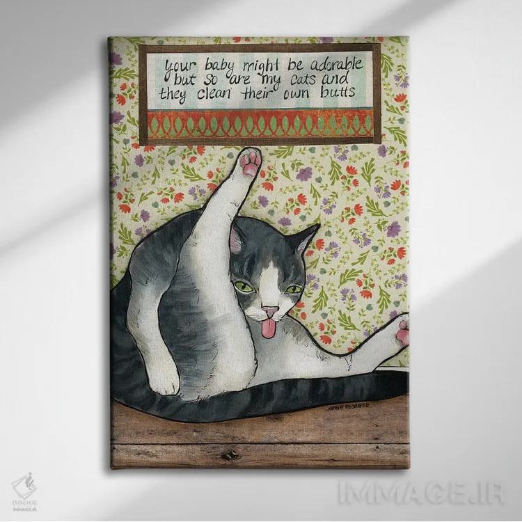 تابلو دکوراتیو بامزه اثر جیمی موراث - نمای روبهرو روی دیوار