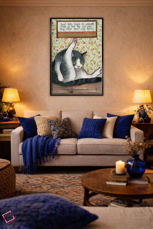 تابلو دکوراتیو بامزه اثر جیمی موراث - D4B