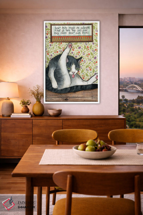 تابلو دکوراتیو بامزه اثر جیمی موراث - D6W