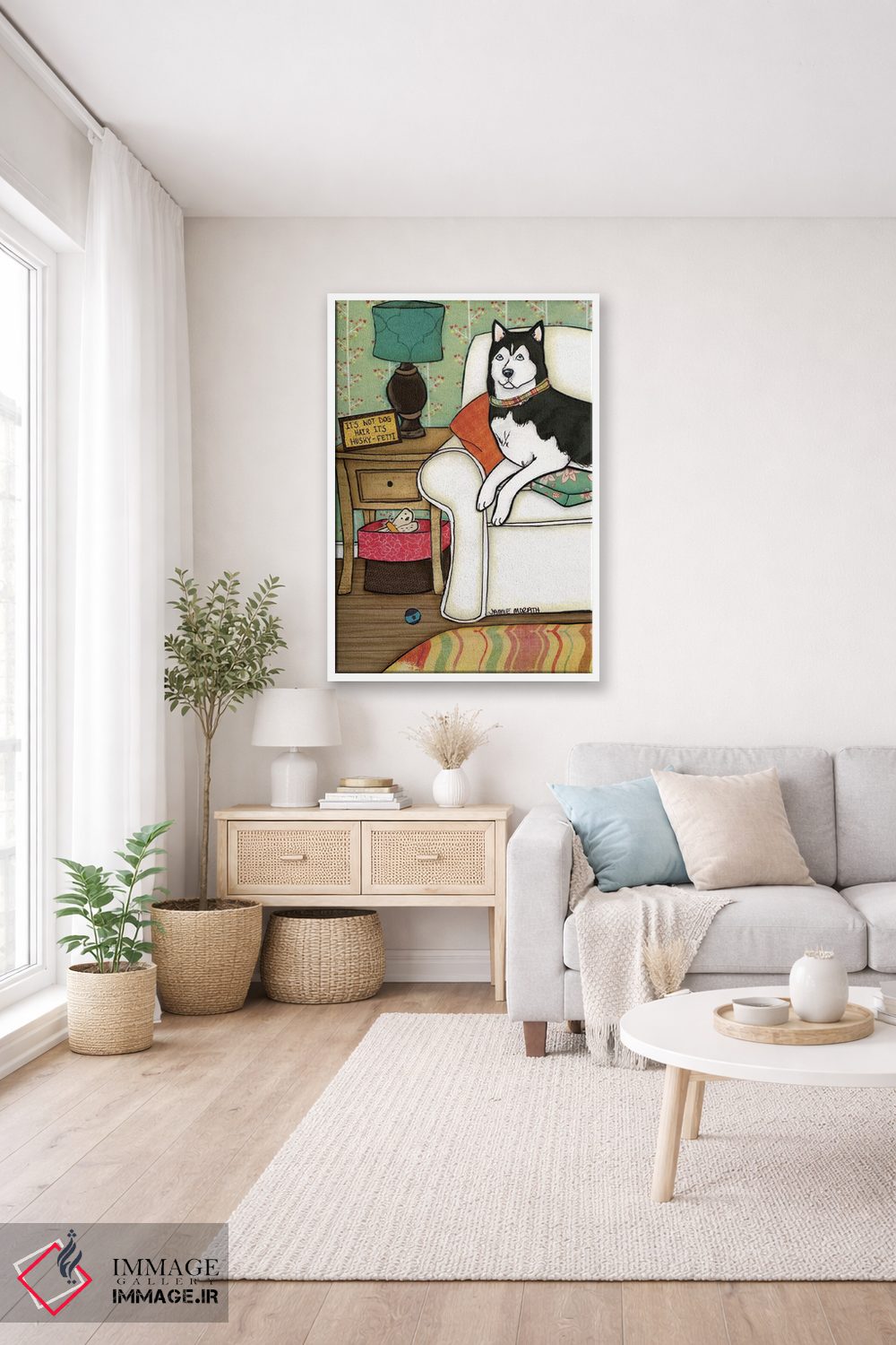 تابلو دکوراتیو هاسکی فتی اثر جیمی موراث - D3W