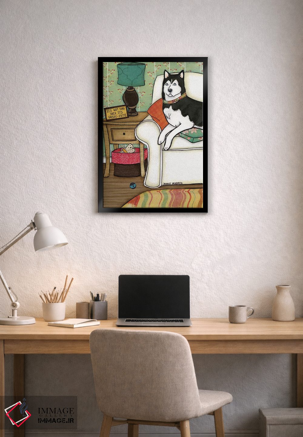 تابلو دکوراتیو هاسکی فتی اثر جیمی موراث - D2B