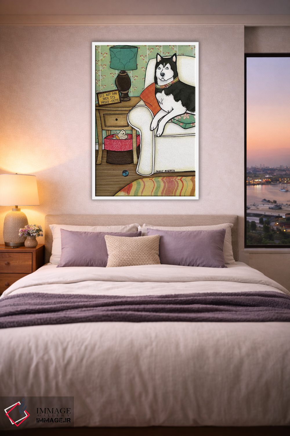 تابلو دکوراتیو هاسکی فتی اثر جیمی موراث - D4W