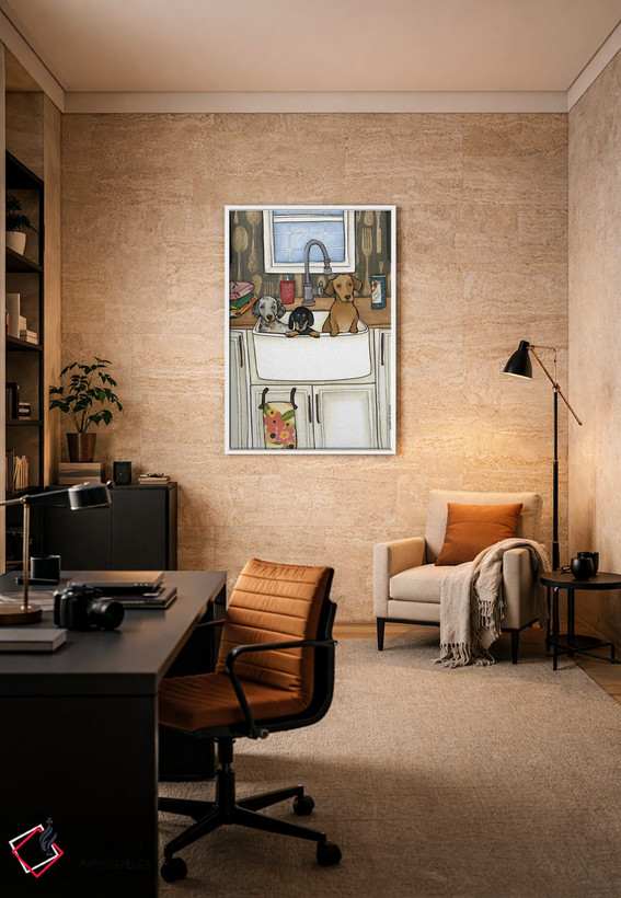 تابلو دکوراتیو حمام سینکی سوسیس ها اثر جیمی موراث - D3W