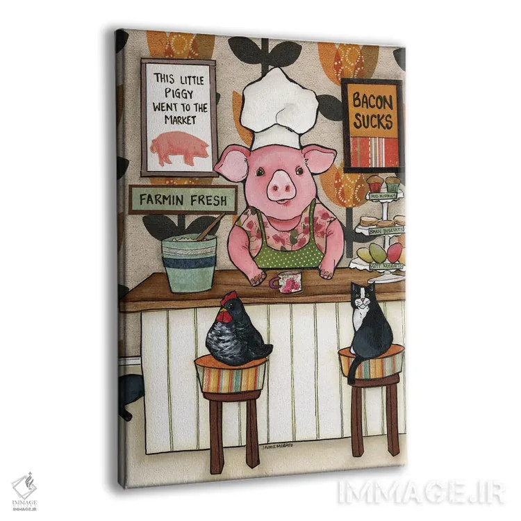 تابلو دکوراتیو بیکن افتضاحه اثر جیمی موراث - نمای پرسپکتیو محصول