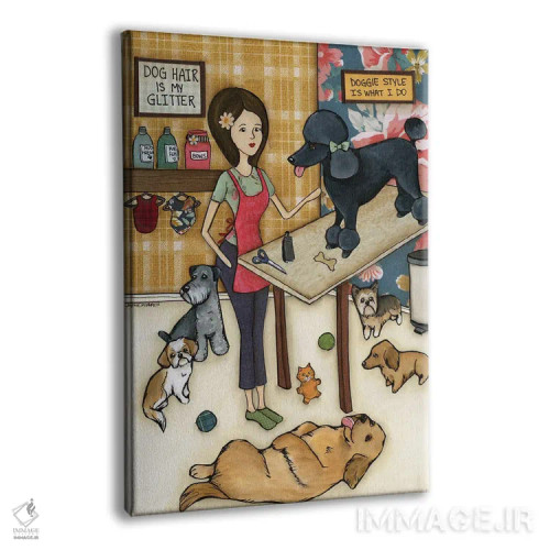 تابلو دکوراتیو حالت سگ اثر جیمی موراث - نمای پرسپکتیو محصول