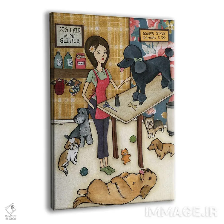 تابلو دکوراتیو حالت سگ اثر جیمی موراث - نمای پرسپکتیو محصول