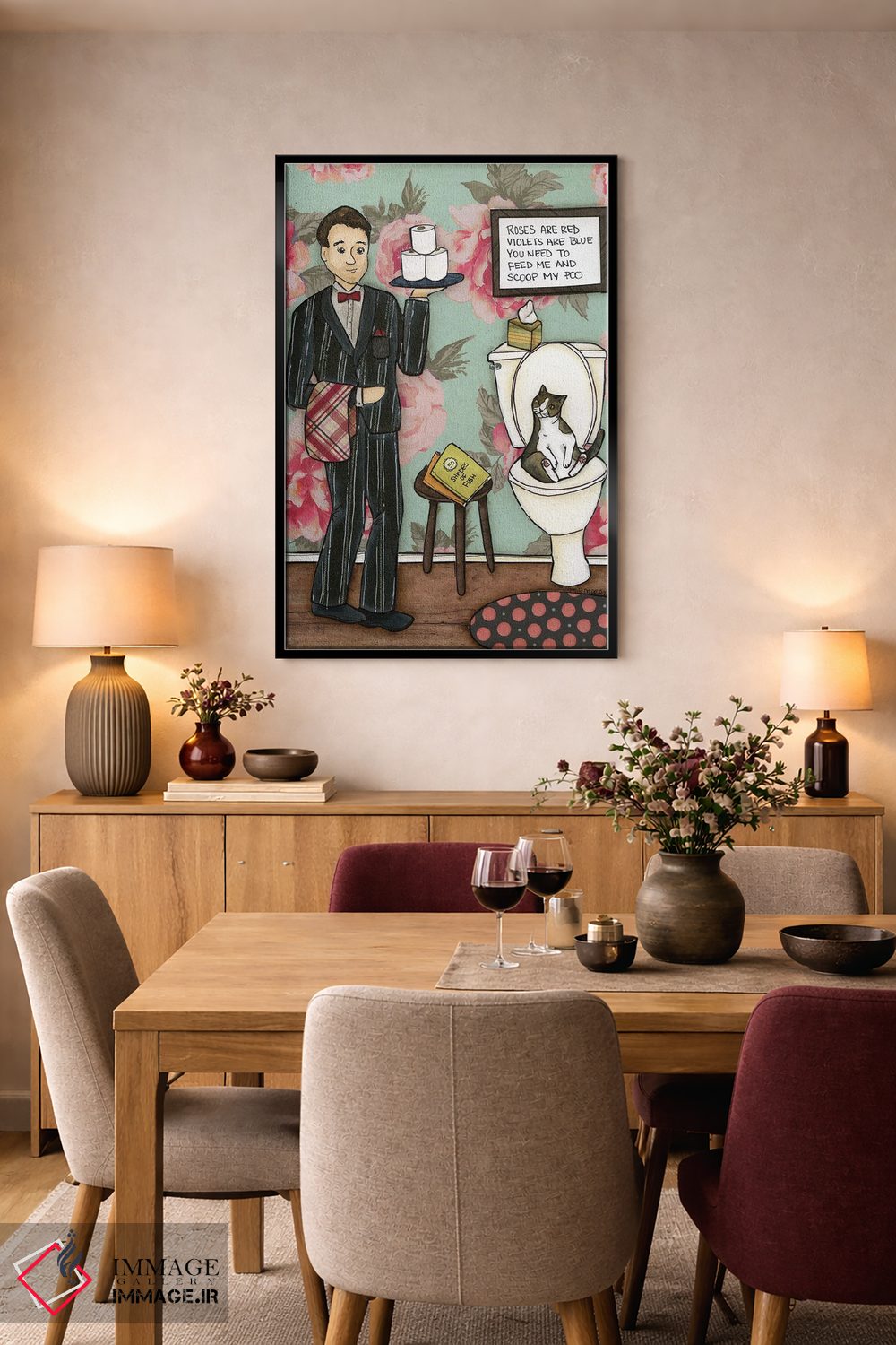 تابلو دکوراتیو گل های رز قرمز هستند اثر جیمی موراث - D6B