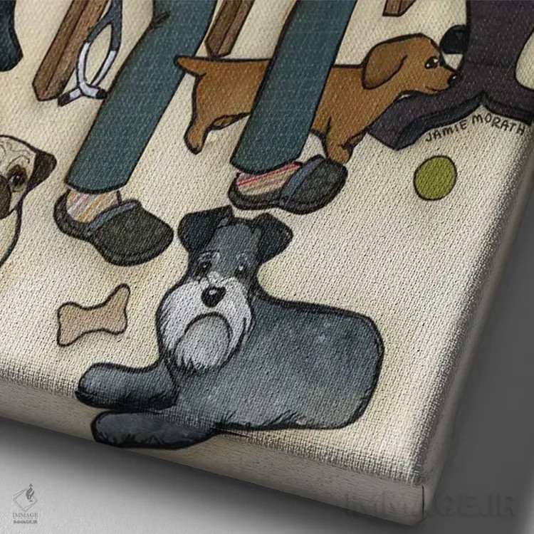 تابلو دکوراتیو یک مرد واقعی لازم است اثر جیمی موراث - نمای نزدیک بافت بوم