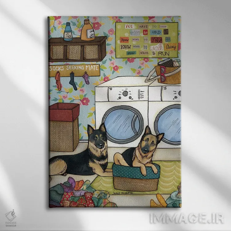 تابلو دکوراتیو بدان کی باید فرار کنی اثر جیمی موراث - نمای روبهرو روی دیوار