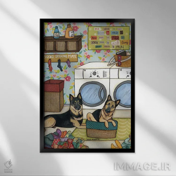 تابلو دکوراتیو بدان کی باید فرار کنی اثر جیمی موراث - نمای قابدار مشکی