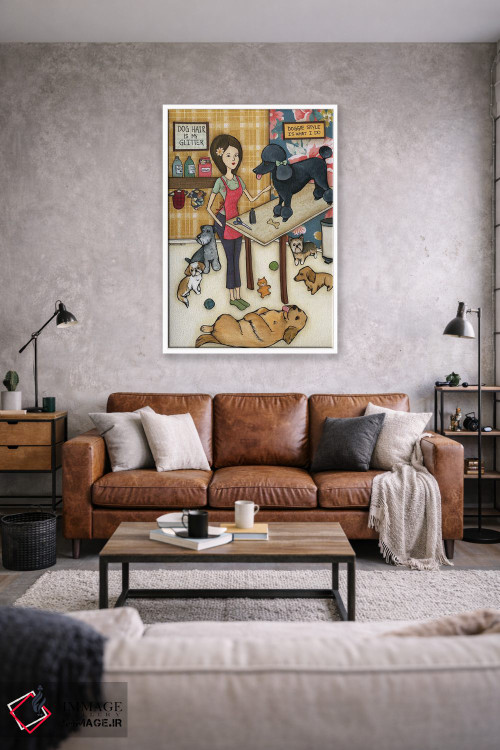 تابلو دکوراتیو حالت سگ اثر جیمی موراث - D1W