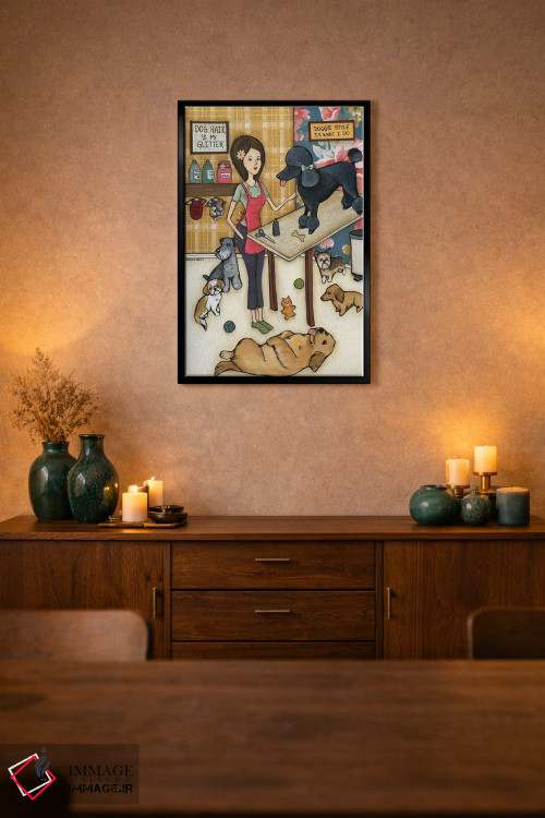 تابلو دکوراتیو حالت سگ اثر جیمی موراث - D2B