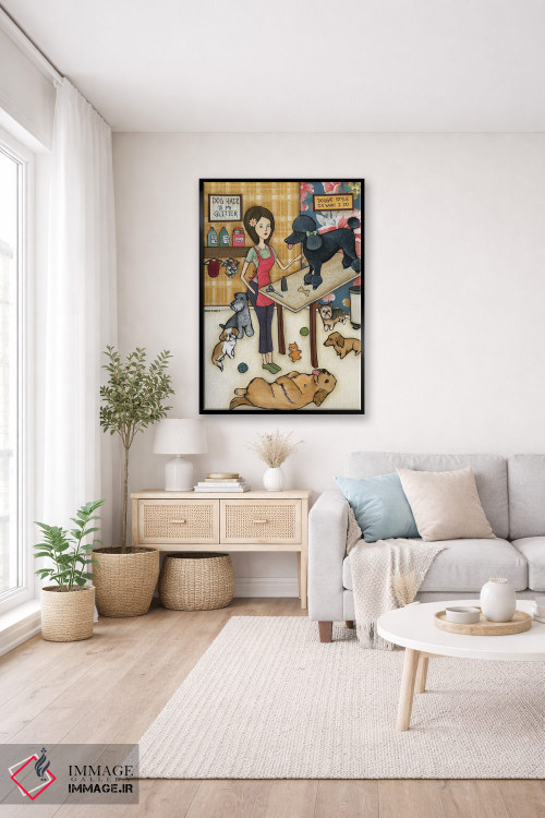 تابلو دکوراتیو حالت سگ اثر جیمی موراث - D5B