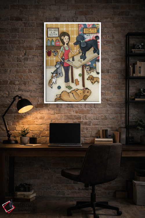 تابلو دکوراتیو حالت سگ اثر جیمی موراث - D3W