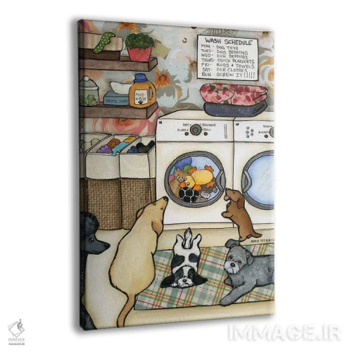 تابلو دکوراتیو برنامه شستشو اثر جیمی موراث - نمای پرسپکتیو محصول