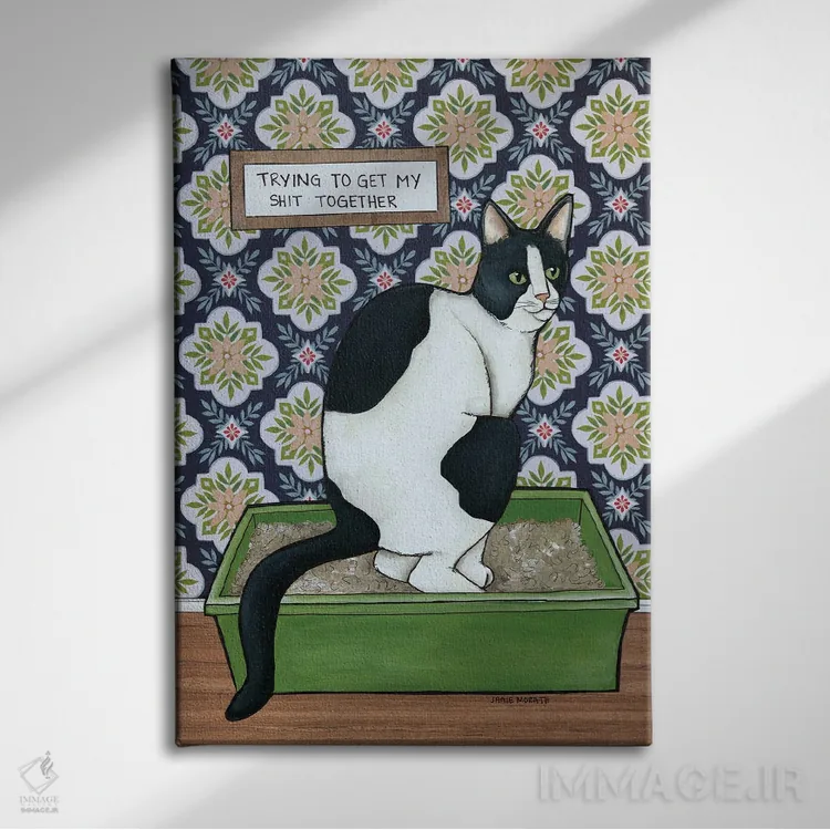 تابلو دکوراتیو تلاش برای رسیدن اثر جیمی موراث - نمای روبهرو روی دیوار