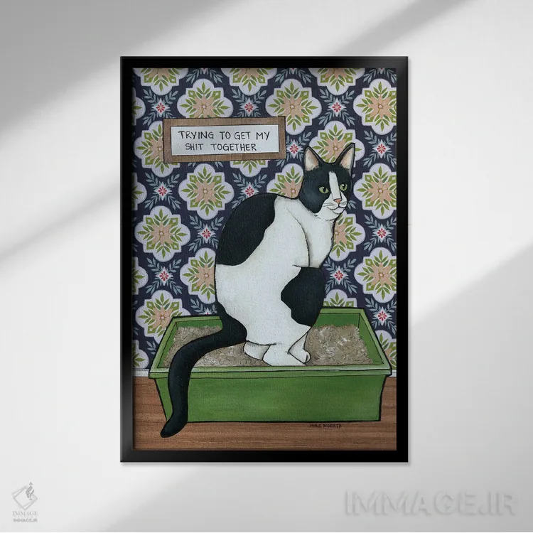 تابلو دکوراتیو تلاش برای رسیدن اثر جیمی موراث - نمای قابدار مشکی