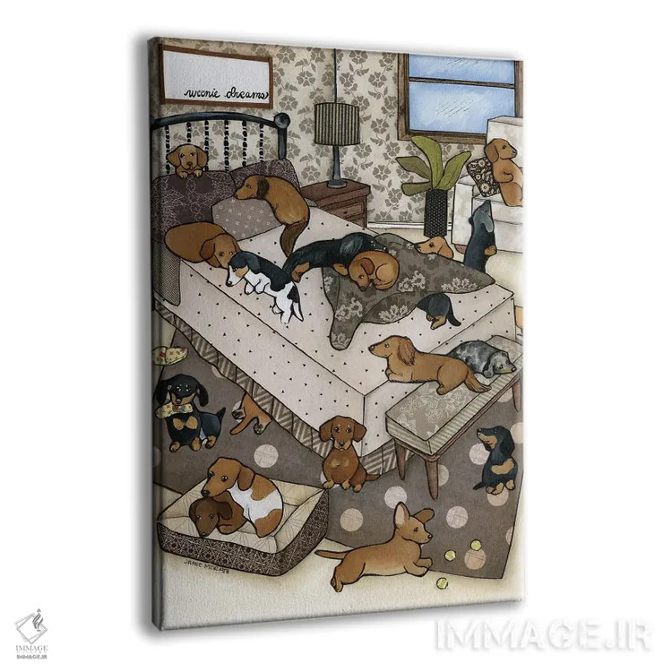 تابلو دکوراتیو رویاهای سوسیسی اثر جیمی موراث - نمای پرسپکتیو محصول