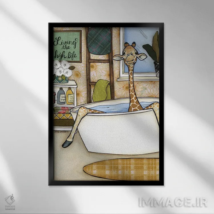 تابلو دکوراتیو زندگی سطح بالا اثر جیمی موراث - نمای قابدار مشکی