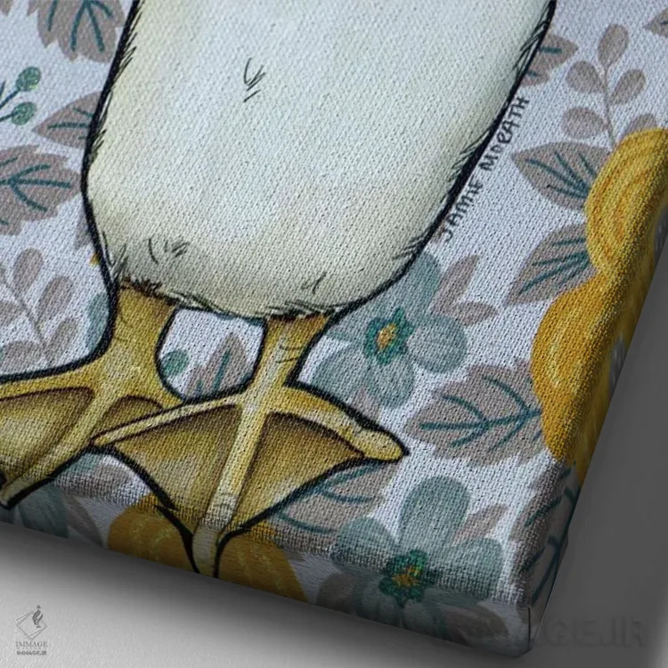 تابلو دکوراتیو قرقر اثر جیمی موراث - نمای نزدیک بافت بوم