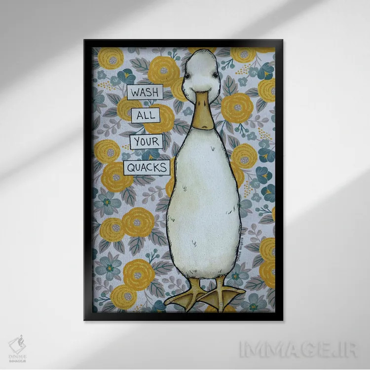 تابلو دکوراتیو قرقر اثر جیمی موراث - نمای قابدار مشکی