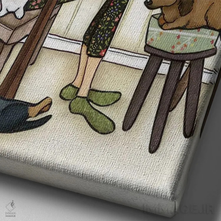 تابلو دکوراتیو چیپس سیب زمینی اثر جیمی موراث - نمای نزدیک بافت بوم