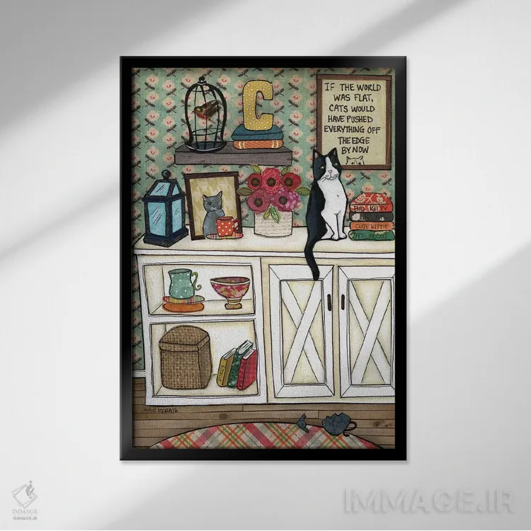 تابلو دکوراتیو لب پرتگاه اثر جیمی موراث - نمای قابدار مشکی