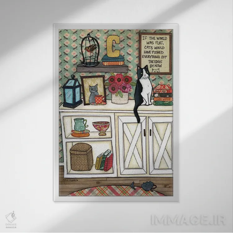 تابلو دکوراتیو لب پرتگاه اثر جیمی موراث - نمای قابدار سفید