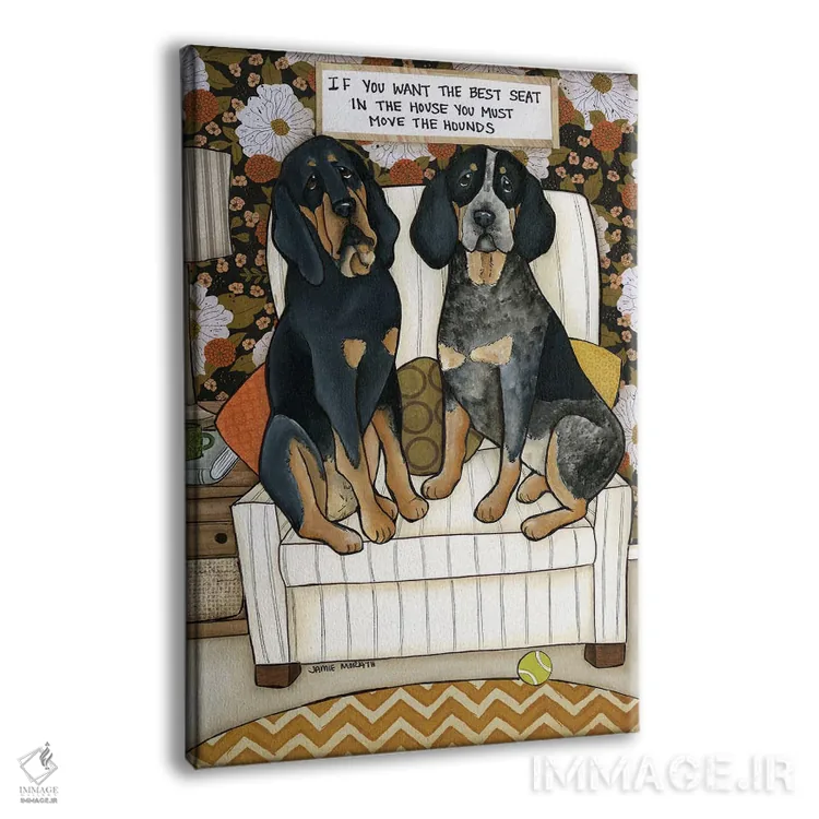 تابلو دکوراتیو سگ های شکاری را حرکت بده اثر جیمی موراث - نمای پرسپکتیو محصول