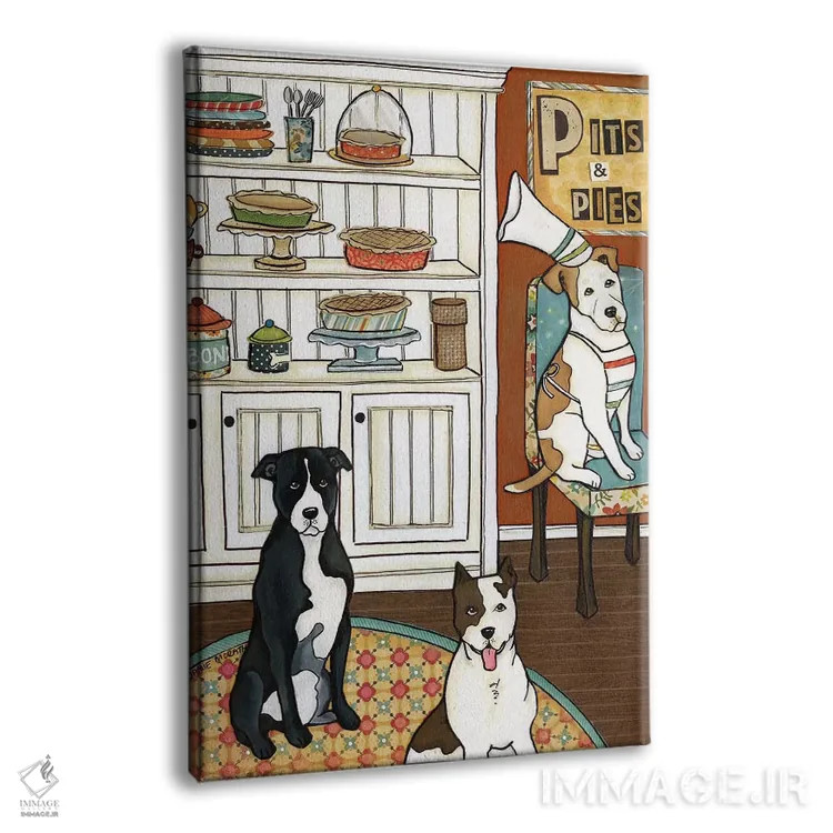 تابلو دکوراتیو پیت ها و پای ها اثر جیمی موراث - نمای پرسپکتیو محصول