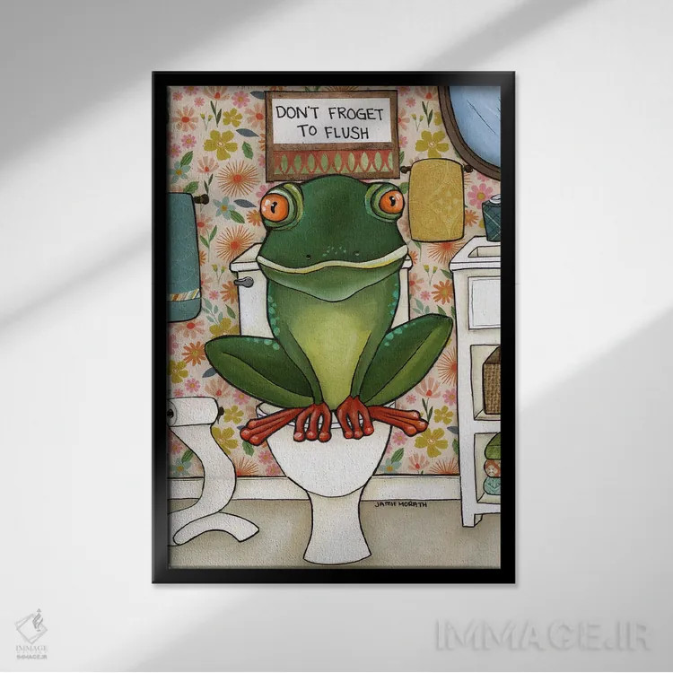 تابلو دکوراتیو فراموش کن سیفون را بکشی اثر جیمی موراث - نمای قابدار مشکی