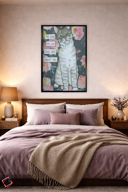 تابلو دکوراتیو گربه من اثر جیمی موراث - D3B