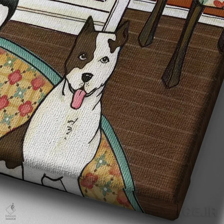 تابلو دکوراتیو پیت ها و پای ها اثر جیمی موراث - نمای نزدیک بافت بوم