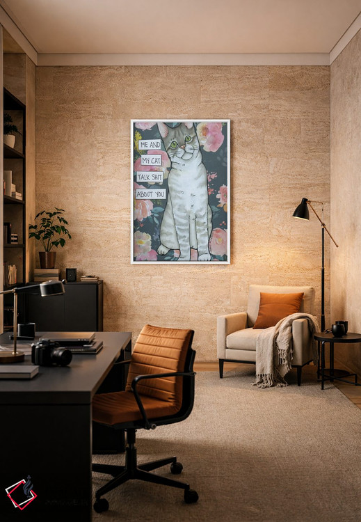 تابلو دکوراتیو گربه من اثر جیمی موراث - D5W