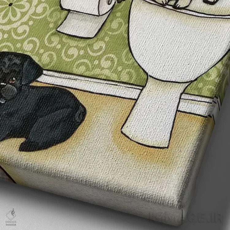 تابلو دکوراتیو باد شکم پاگی اثر جیمی موراث - نمای نزدیک بافت بوم