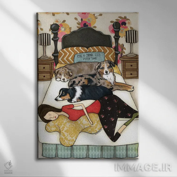 تابلو دکوراتیو بیدار شو و بدرخش اثر جیمی موراث - نمای روبهرو روی دیوار