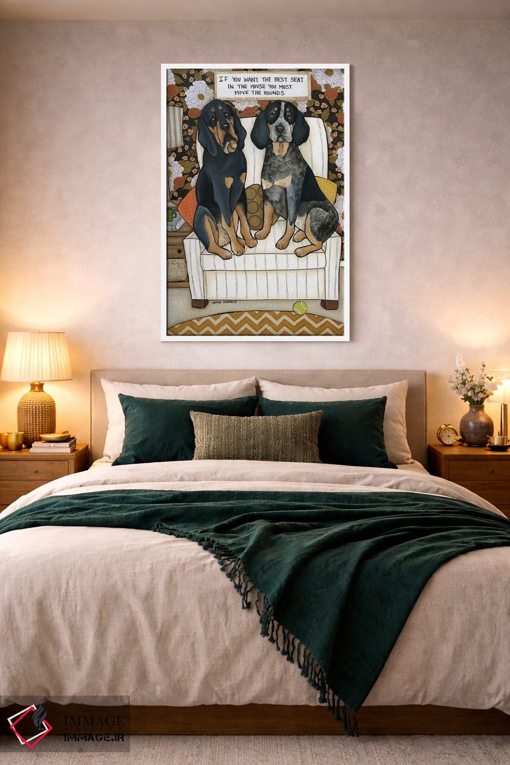 تابلو دکوراتیو سگ های شکاری را حرکت بده اثر جیمی موراث - D2W