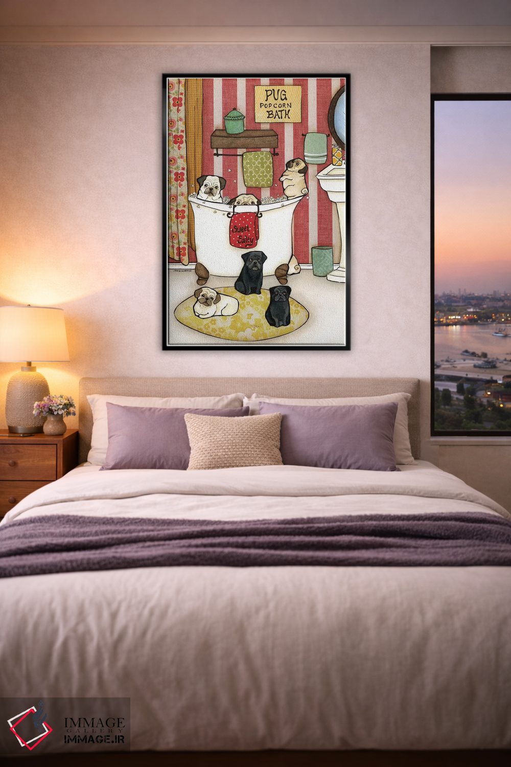تابلو دکوراتیو حمام پاپ کورن پاگ اثر جیمی موراث - D3B