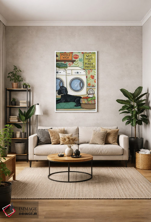 تابلو دکوراتیو حمام پاکسازی پودل اثر جیمی موراث - D1W