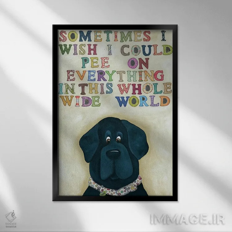 تابلو دکوراتیو گاهی آرزو می کنم اثر جیمی موراث - نمای قابدار مشکی