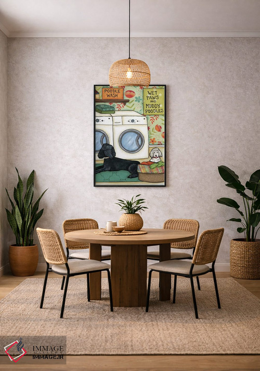 تابلو دکوراتیو حمام پاکسازی پودل اثر جیمی موراث - D4B