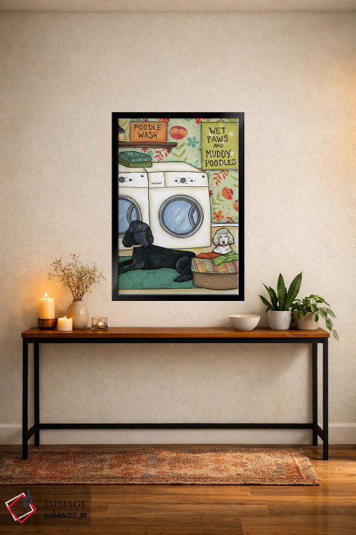 تابلو دکوراتیو حمام پاکسازی پودل اثر جیمی موراث - D5B