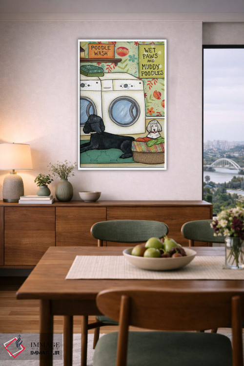 تابلو دکوراتیو حمام پاکسازی پودل اثر جیمی موراث - D6W