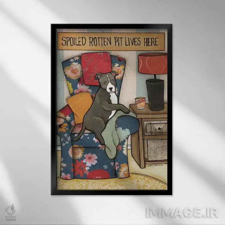 تابلو دکوراتیو پیت لوس و ننر اثر جیمی موراث - نمای قابدار مشکی