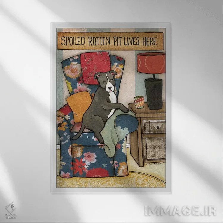 تابلو دکوراتیو پیت لوس و ننر اثر جیمی موراث - نمای قابدار سفید