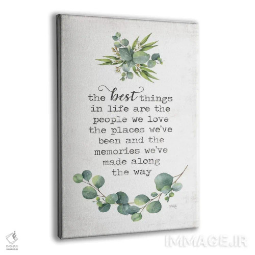 تابلو مدرن بهترین چیزها اثر مارلا ری - نمای پرسپکتیو محصول