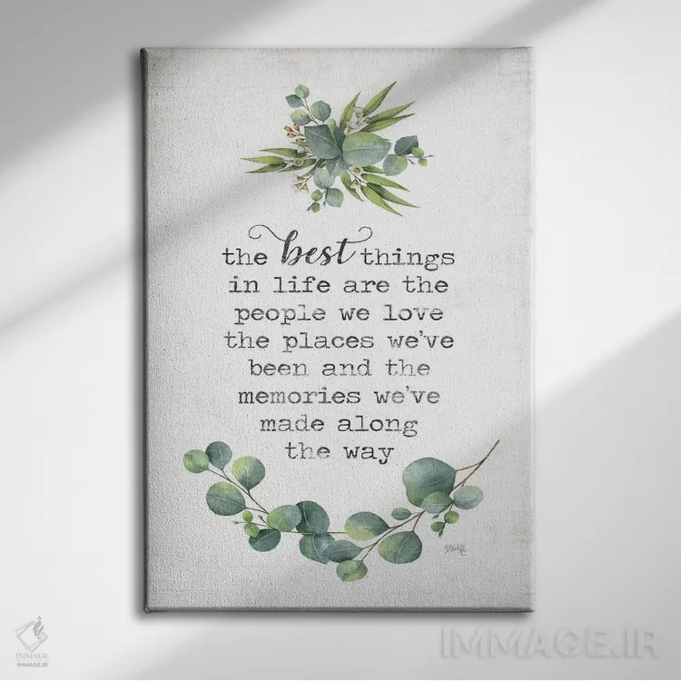 تابلو مدرن بهترین چیزها اثر مارلا ری - نمای روبهرو روی دیوار