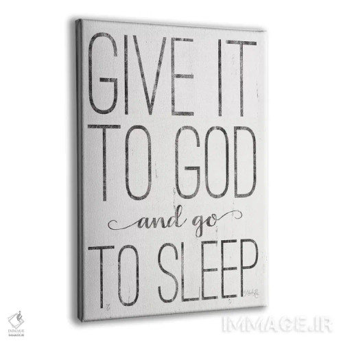 تابلو مدرن به خدا بسپار اثر مارلا ری - نمای پرسپکتیو محصول