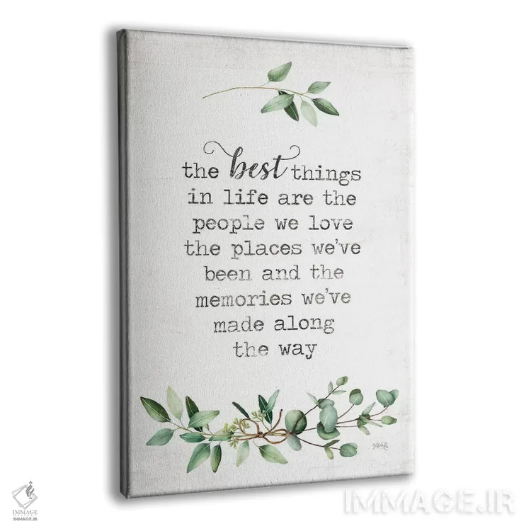 تابلو مدرن بهترین چیزها اثر مارلا ری - نمای پرسپکتیو محصول